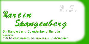 martin spangenberg business card